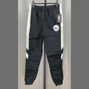 NEW NBA Philadelphia 76ers Pants Boys 14 16 black tan jogger basketball casual